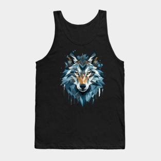 Geometric Wolf Portrait Tank Top